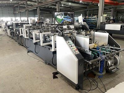 Máquina de plegado y encolado de cajas de cartón de alta velocidad (Plegadora y encoladora de 4 y 6 esquinas), HZH-FBP